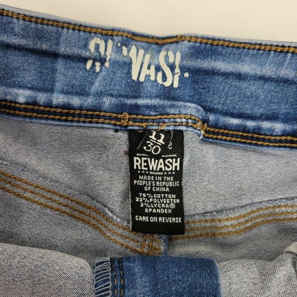 Rewash Shorts 11/30 Blue Denim Mom Vintage Reunion Super High Rise Cuffed Womens - Picture 7 of 7